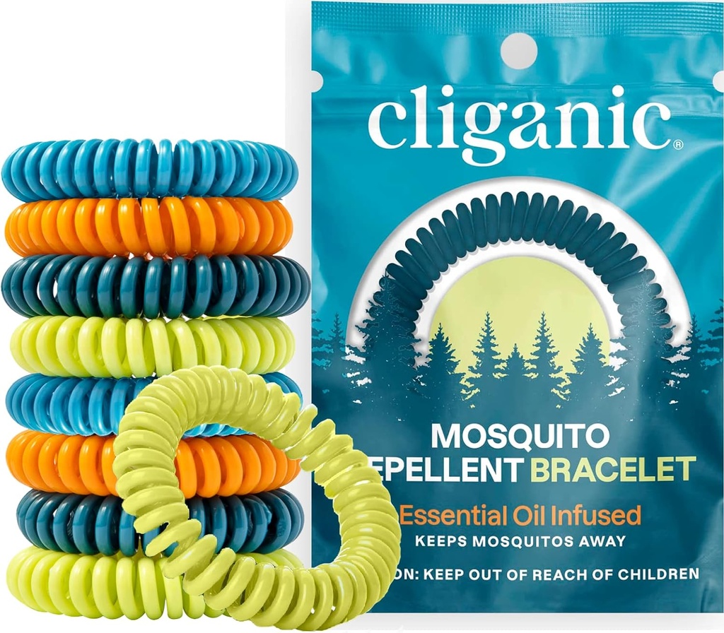 大人のためのCliganic 25のパックのMosquito Repellentのブレスレット及び子供-自然なDEET-Freeバンド、個人的に包まれる