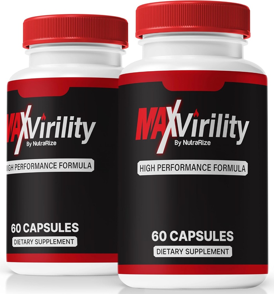 NutraRize(2パック) MaxVirility、MaxVirility High Performance Formula Pills、All-Natural Supplement to Support Muscle Health and Total Wellness、公式Pastillasのレビュー(120カプセル)