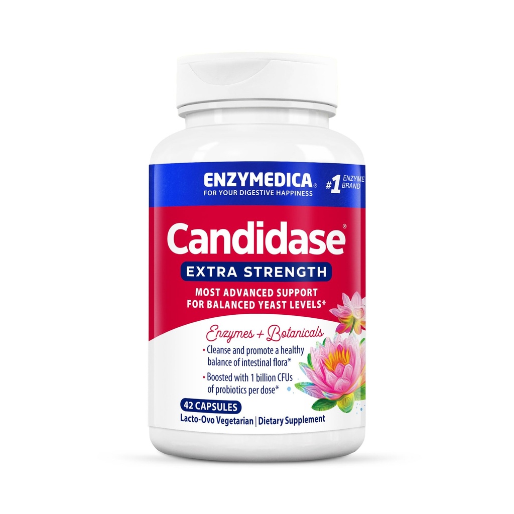 Enzymedica、candidaseの余分強さ、バランスをとられたイースト レベル、42のカプセルのためのサポート