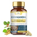 有機VedaのAshwagandhaのカプセル、2000mg - 100%の最高の吸収のための黒いペッパーのエキスが付いている純粋なAshwagandhaの根の補足-ブーストのエネルギー、副腎、免除及び気分-ビーガン- 120の計算
