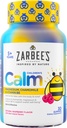Zarbee's Naturals Children’s Calm Gummies, Magnesium for Kids Ages 5+, Melatonin-Free, Support for a Calm Mind & Body, Chamomile & Vitamin B6, Natural Raspberry Flavor, 30 Count Gummies