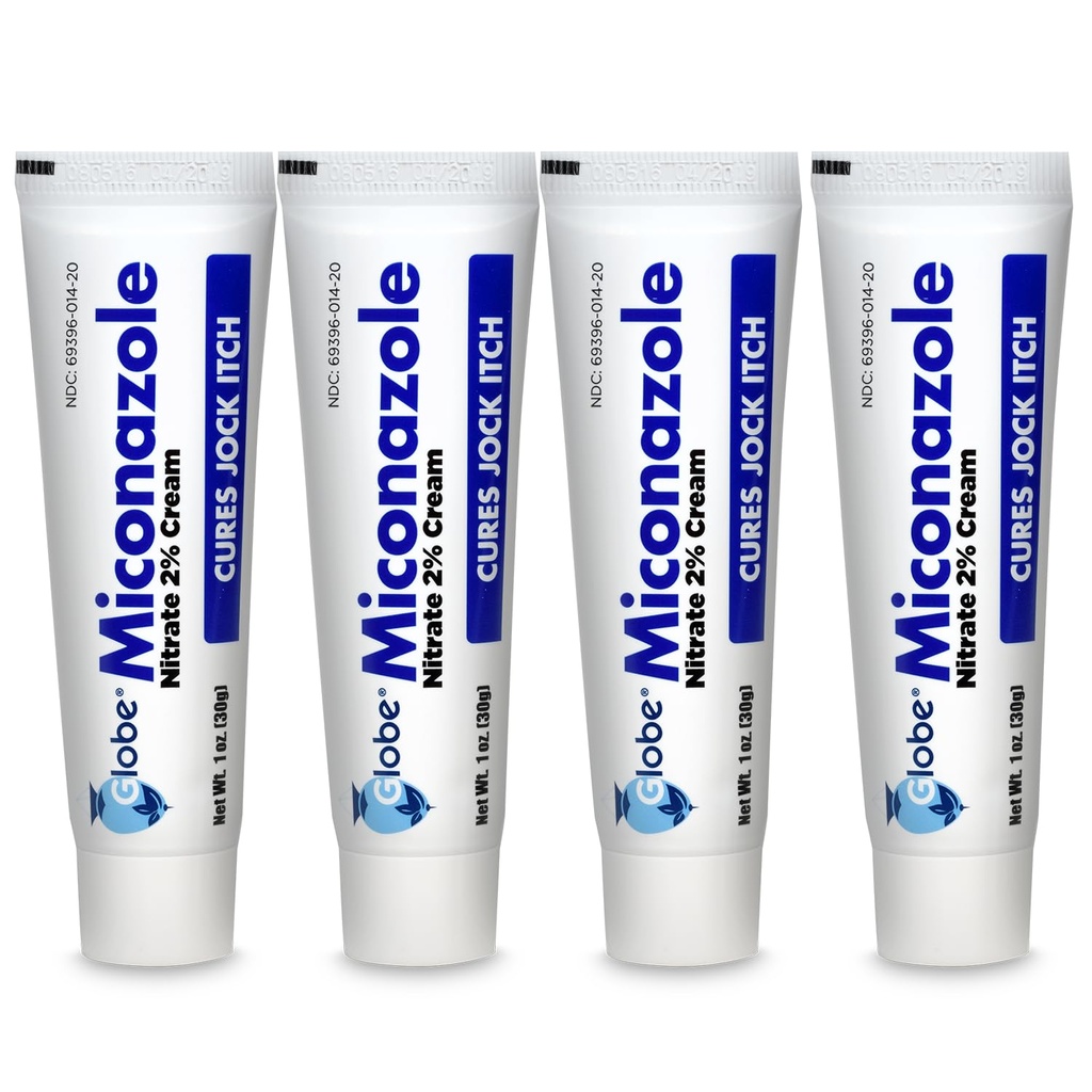 グローブ (4 パック) Miconazole Nitrate 2% Antifungal クリーム、カーブほとんどの選手のフィート、Jock Itch、Ringworm および多く。 1 の OZ の管