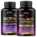 NUTRAHARMONYのビオチン、ケラチン及びコラーゲンのカプセル