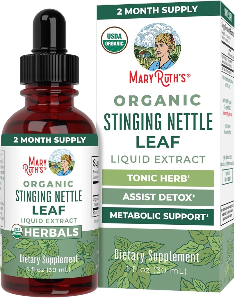 MaryRuth Organic Stinging Nettle Leaf Extract | Detox Supplement Herbal Drops | USDA Organic | ヴィーガン | 非GMO | グルテンフリー | 1液オズ