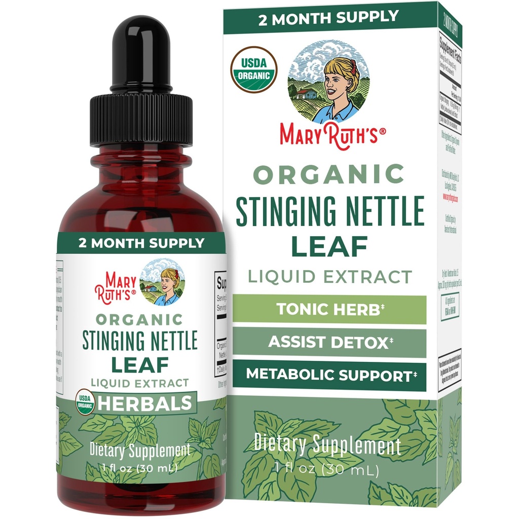 MaryRuth Organic Stinging Nettle Leaf Extract | Detox Supplement Herbal Drops | USDA Organic | ヴィーガン | 非GMO | グルテンフリー | 1液オズ