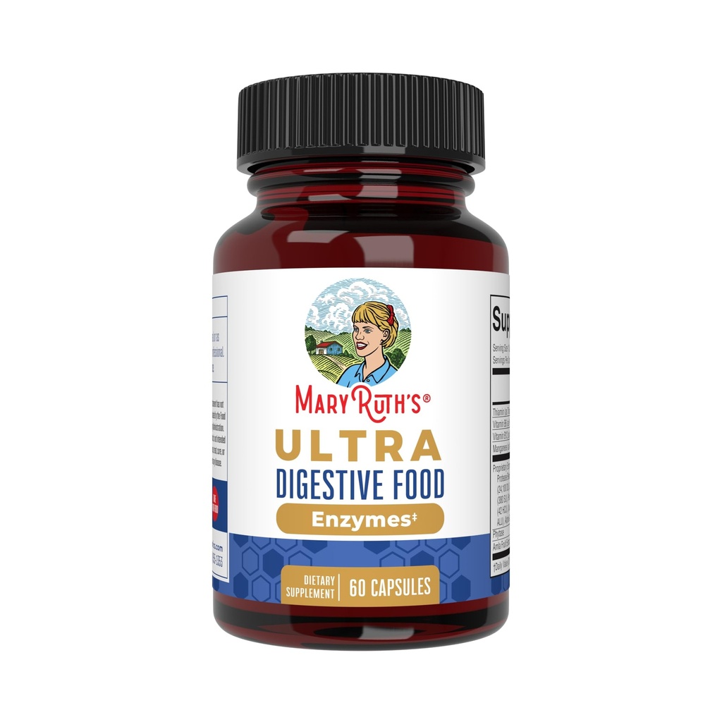 MaryRuth Organics Ultra Digestive Enzymes カプセル | 最大2ヶ月の供給 | Gut Health サポートのサプリメント | 消化・免疫 アミラーゼ対応 | ライパーゼ & ラクターゼ | ヴィーガン | 60カウント