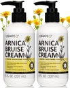 Reshape+ Arnica Bruise 救済 Topical Cream for Bruising, Swelling, & Discoloration On Skin, Natural Skin Care Homeopathic Arnica Lotion W/Vitamin K, ホースチェストナット, & Collagen, 8 Fl Oz (2-Pack)