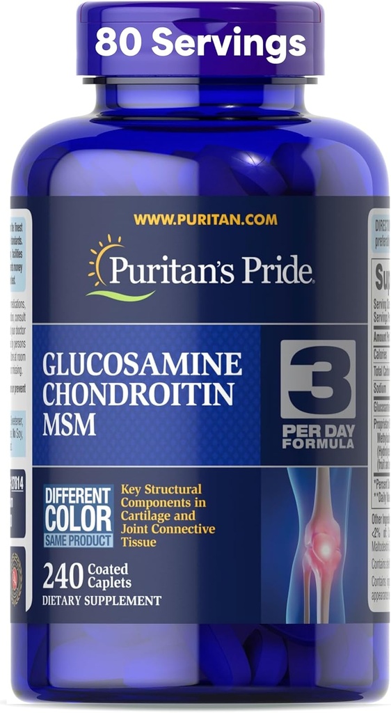 共同健康のためのPride GlucosamineのコンドロイチンMSMの食事療法の補足、240の上塗を施してあるタブレット(包装は変わるかもしれません)