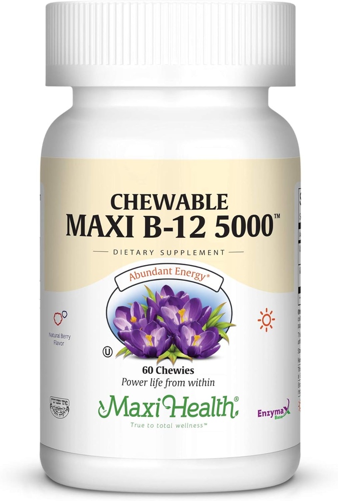 Chewable Maxi B-12 5000 60のChewableタブレット