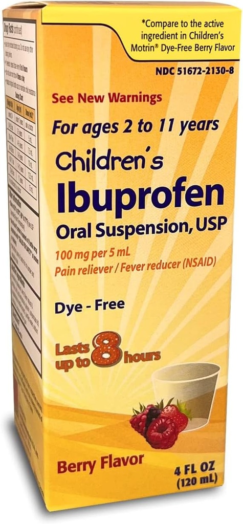 Taroの子供のIbuprofenの口頭懸濁液5のmL、4つのFl Ozの痛みのRelieverおよび年齢のための熱く減力剤2-11年の、染料なし、ベリーの味