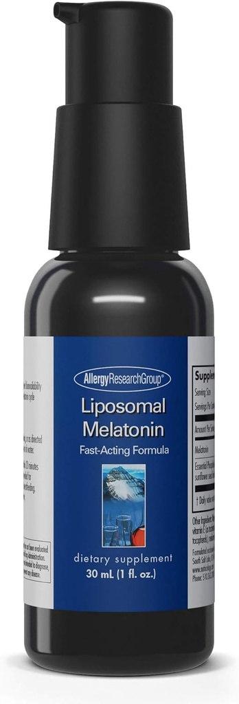アレルギー研究グループLiposomal Melatoninサプリメント - 大人のための経口睡眠スプレー、1mg液体メラトニン、純粋な、高速作用式 - 1 Fl Oz