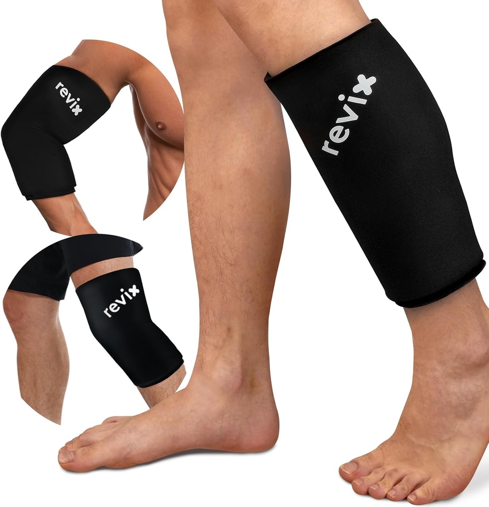 REVIX XLの新はアイススリーブ、怪我のReusable、Knee、腕及び肘、より低い足の圧縮の袖の冷たいパックを取り除きます骨の損傷および連続した回復、360°の適用範囲を緩和します