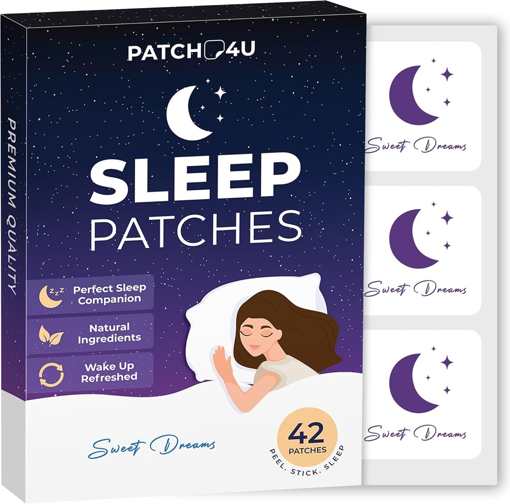 大人のための眠りパッチ | メルトニンとバレリアンで簡単眠りパッチ | リラックス&ウェイクアップリフレッシュ | 長期滞在 男子と女性の快適 | 42 パッチ