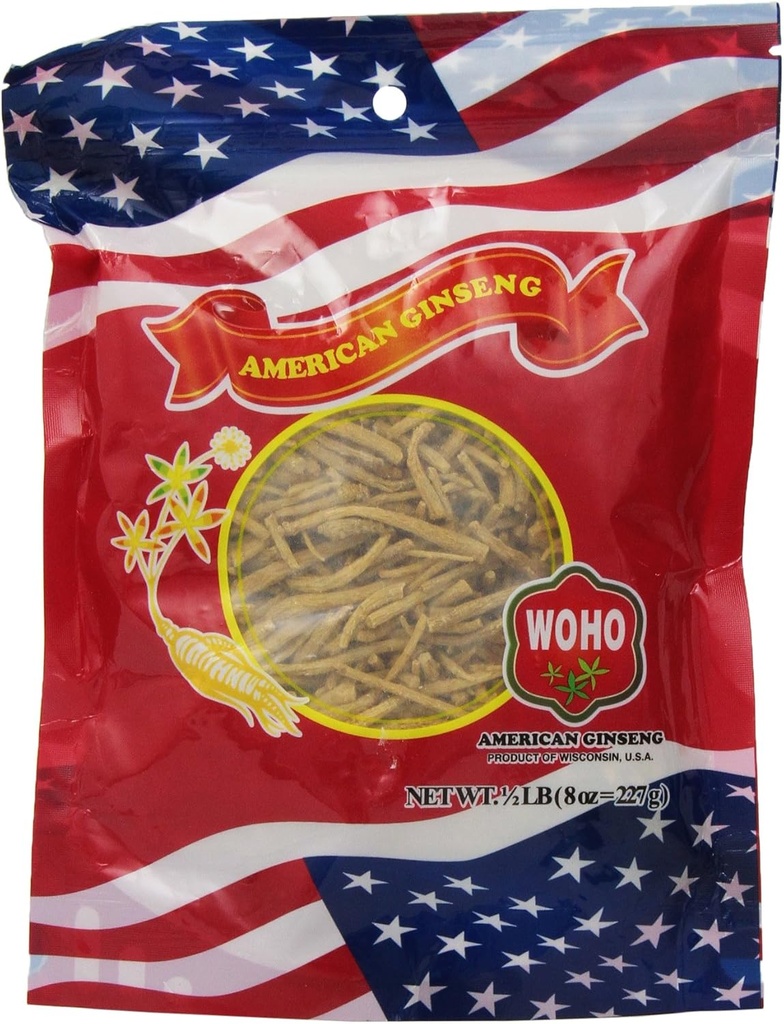 Woho #120.8 アメリカのGinsengの大きい熊手繊維8oz。 バッグ