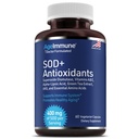 SODの酸化防止剤の複雑な健康な老化の補足-過酸化物dismutaseの400mg -アルファL-アルギニン-Lysine - AKG -免疫サポート-60カプセルのためのビタミンA -ビタミンE