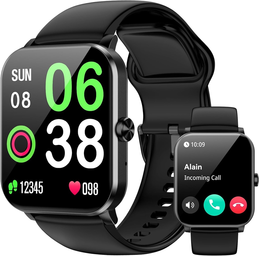 スマートな腕時計、人の女性のためのSmartwatches、1.75" HDの適性の追跡者(Answer/Make呼出し)、120+スポーツ モード、心拍数/睡眠のモニター、IP68は適性の腕時計、人間の特徴をもつiOSのためのSmartwatchを防水します