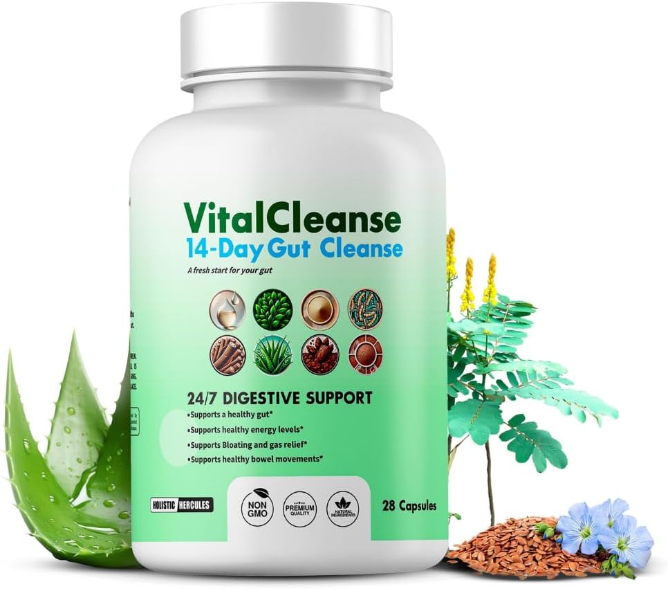 Holistic Hercules Vital Cleanse - Deeply Refreshing 14 -Day Revitalizing Cleanse: Gut & Colon Support