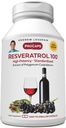 ANDREW LESSMAN Resveratrol-100mg - 30カプセル - アルコールなしで、自然に酸化防止剤を占有する赤ワインのBeneficial。 添加物 自由