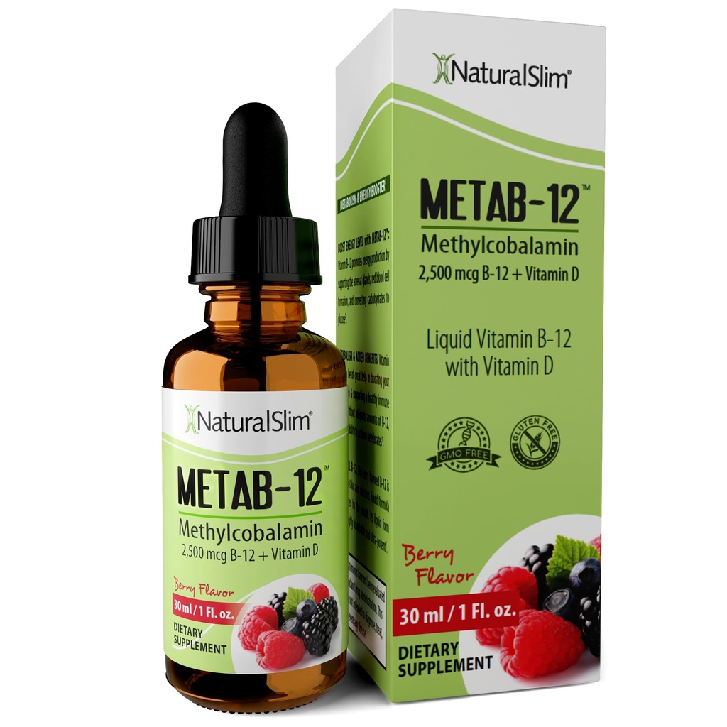 ビタミンD - Metab-12 Methylcobalamin 2500 mcg B12 メタボリズム、エネルギーおよび免疫サポートのためのSublingual低下 - ベリー風味1 fl oz