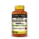 MASON NATURAL亜麻仁油1000mg – 心の健康のためのオメガ3-6-9ソフトゲル – 冷間プレス 全ハーブサプリメント – グルテンフリー、非GMO、100 Softgels