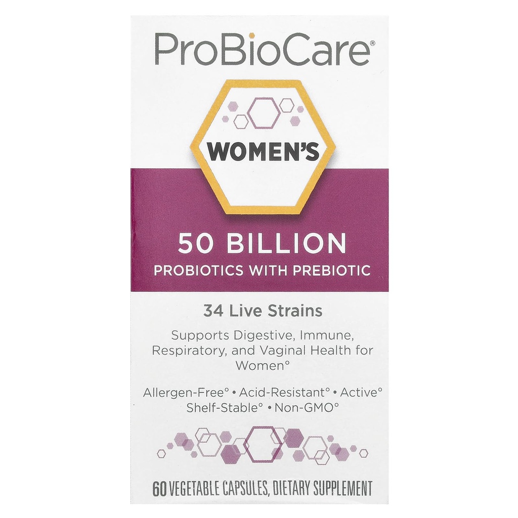 女性のためのProBioCare Probiotics、50の鋼片CFUsの多緊張のプロバイオティクスの補足、サポートDigestive、免除、女性のための呼吸器および腟の健康、グルテンフリー、60のカプセル