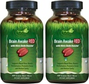 Irwin Naturals Brain Awake RED with Nitric Oxide Booster - 60 Liquid Soft-Gels、2のパック - サポート脳の健康とパフォーマンスを最適化 - 40 Totalサービング