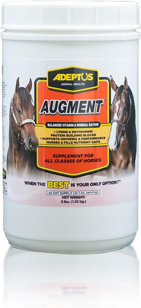 Adeptus Nutrition Augment Vitamin & Mineral Balancer | バイオチン、アミノ酸、ミネラルのサプリメントを強化する日々の馬の栄養 | 成長、働き、性能の馬のためのエキナーフィードトッパー