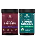 古代栄養多コラーゲンの高度の粉の清潔及びDetoxのUnflavored、36のサービング+有機性SuperGreensの粉、緑の味の味、25のサービング