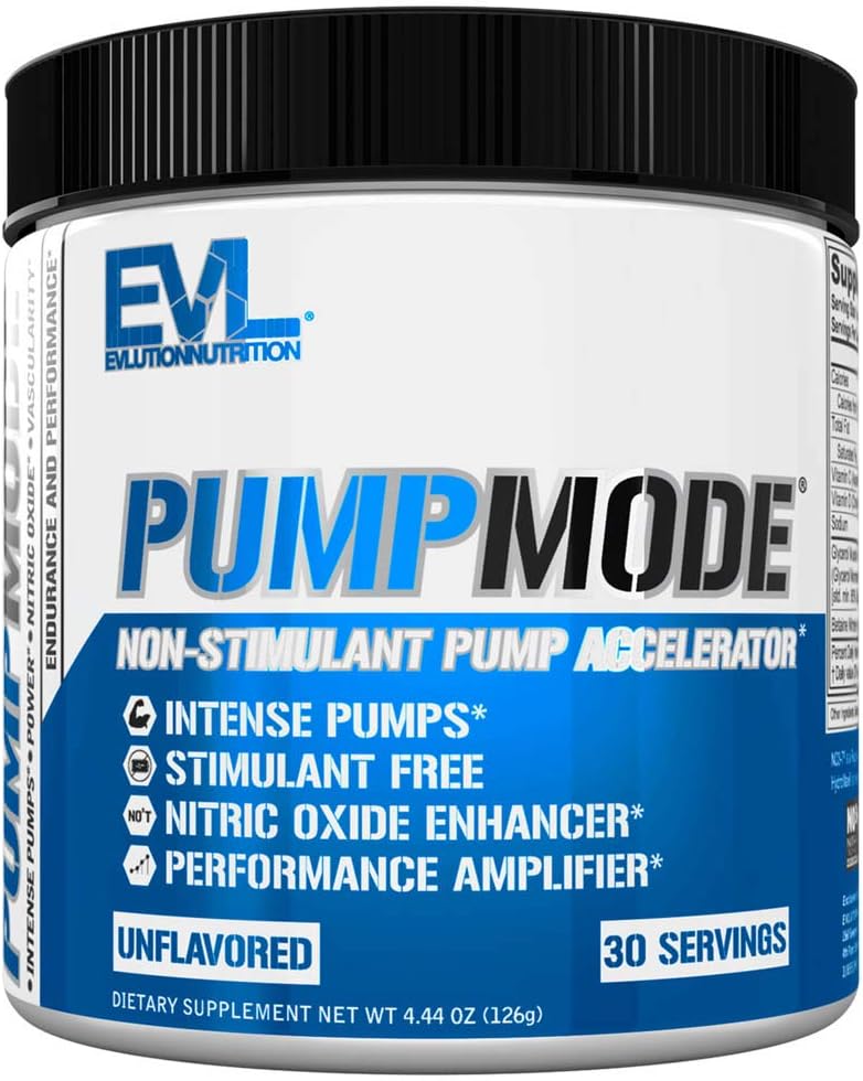 EVL PumpMode ニトリク酸化物サプリメント - ニトリク酸化物ブースターポンププリワークアウトパウダーと筋肉回復の成長と耐久性のための利点 - 刺激フリープレワークアウトドリンク(非吸収)