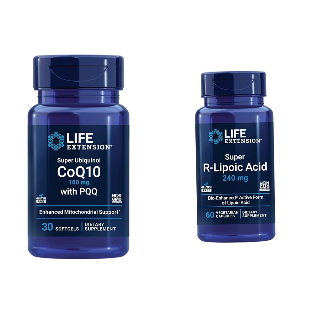 ライフエクステンションスーパーUbiquinol CoQ、CoQ10、PQQ、シラジット、ハートヘルス&スーパーR-リポ酸 - 酸化ストレス防衛のための長寿サプリメント