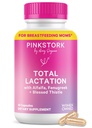 ブリストミルクの供給、有機フェヌグリークおよびアルファルファのためのピンクのストークの総乳液の補足 Breastfeeding、ミルクの流れおよび生産、産後のエッセンシャル - 60カプセル