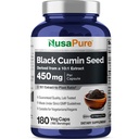 NusaPureフルスペクトラムブラックカミンシード10:1抽出物、4,500mg 180ベジギーパウダーキャップ非GMO、ビーガン非オリイ