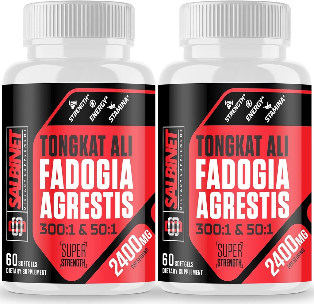 2400mg Fadogia Agrestis Tongkat Aliサプリメント - サードパーティテスト - 1400mg Fadogia Agrestis & 1000mg トンカットアリ, 最大強度, 筋肉量 & アスレチックパフォーマンス, 2パック