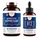 WINDSOR BOTANICALS重量損失とビーガンB12液体バンドルのための食欲抑制剤