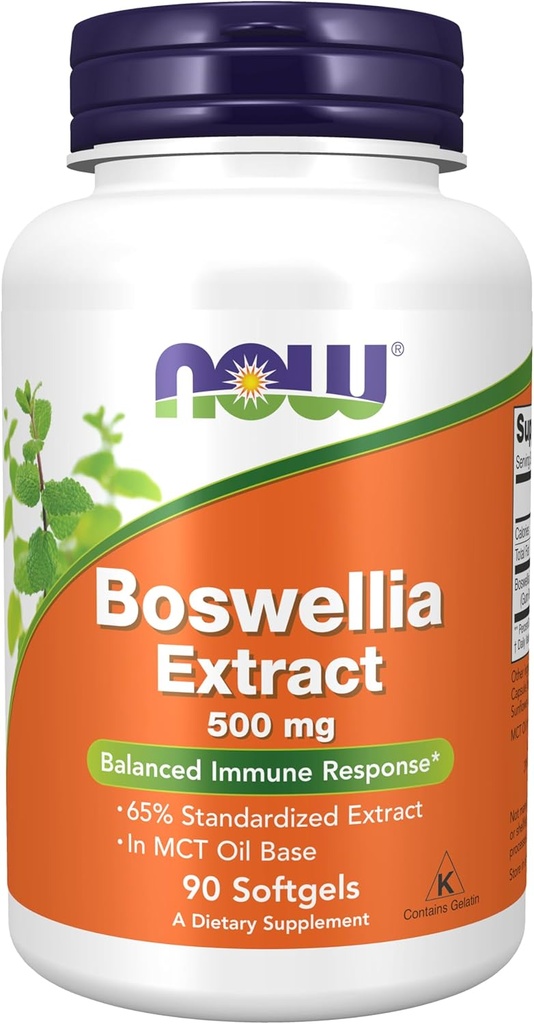 NOW Foods Supplements, Boswellia Extract 500 mg in MCT Oil Base, Balanced Immune Response*, 90 Softgels