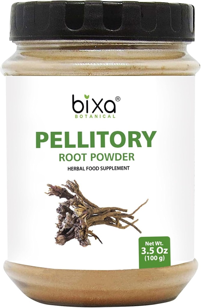 bixa BOTANICAL Pellitory Root Powder | Anacyclus Pyrethrum/Akarkara | Ayurvedic Herbal Supplement | グルテンフリー、非GMO、蒸気処理、ビーガン、100%ピュア(1パック、Pellitory Rootパウダー)