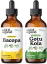 ワイルド&オーガニックBacopa Tincture 4 fl oz & Gotu Kola Tincture 4 fl oz