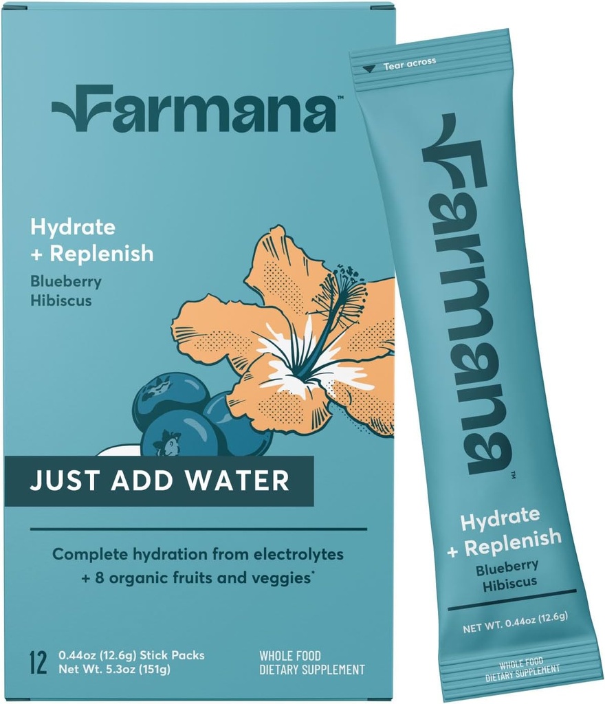 低ナトリウム電解液ドリンクミックス - 天然電解液、有機果物と緑 - 砂糖電解液ドリンクミックスは、急速な水分補給、エネルギー、および回復 - ブルーベリーハイビスカス風味