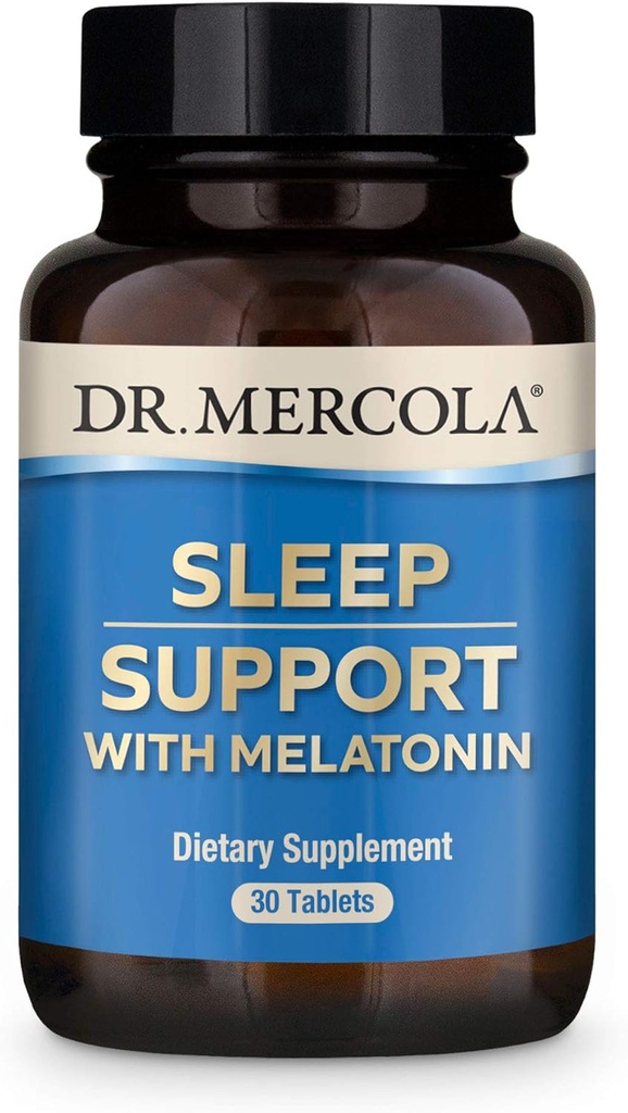 Mercola Melatoninの睡眠サポート、30のサービング(30のタブレット)非GMO、大豆の自由な、グルテンフリー