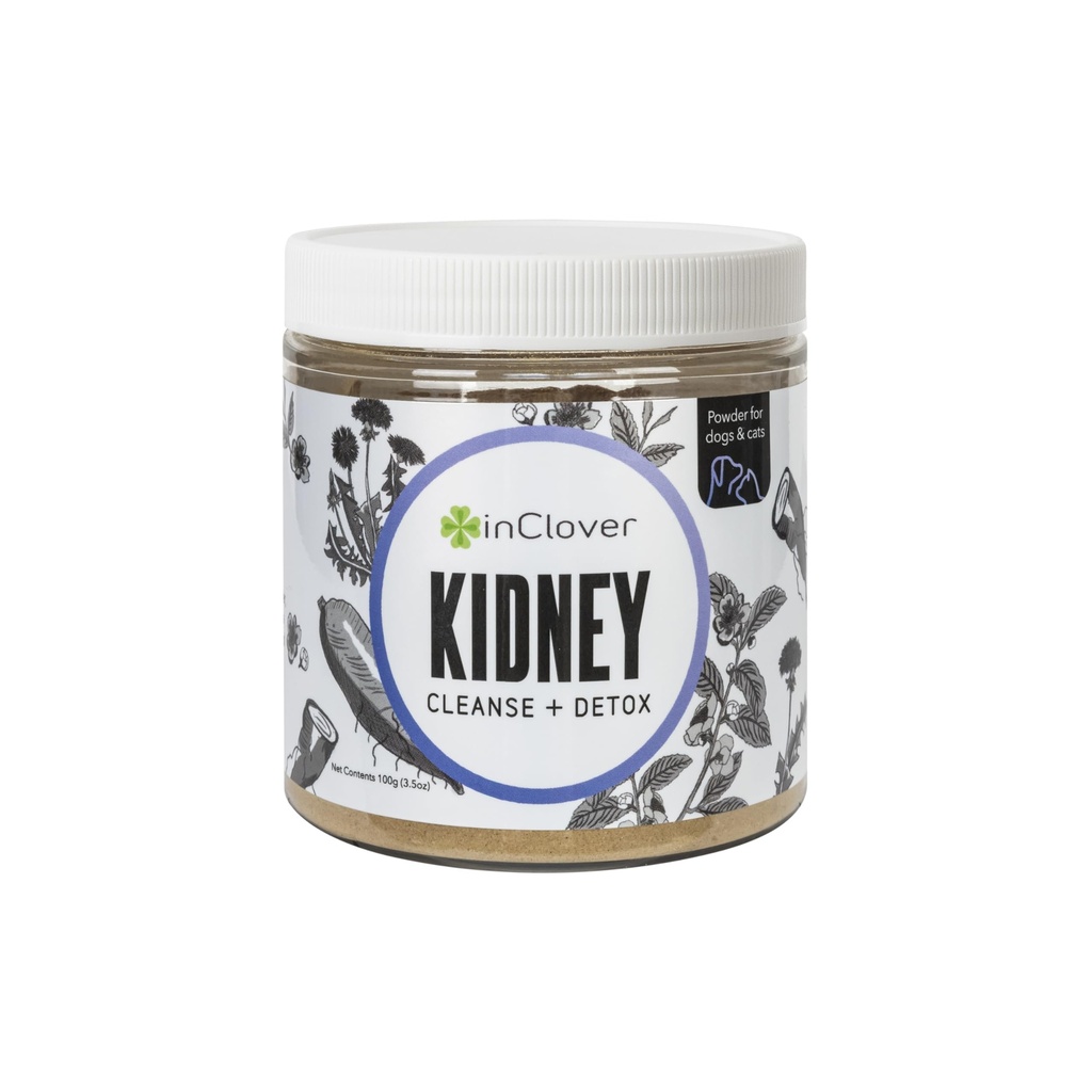 InClover Kidney - 犬と猫のための膀胱と尿の健康サプリメント - Resveratrol(クランベリーのバウンド)、L-Carnitine&D-Mannose - 健康な尿路と最適腎機能をサポート