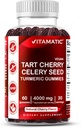 Celery Seed GummiesとVitamatic Tartチェリー - サービングあたり4000mg相当(10:1抽出物400mgから)