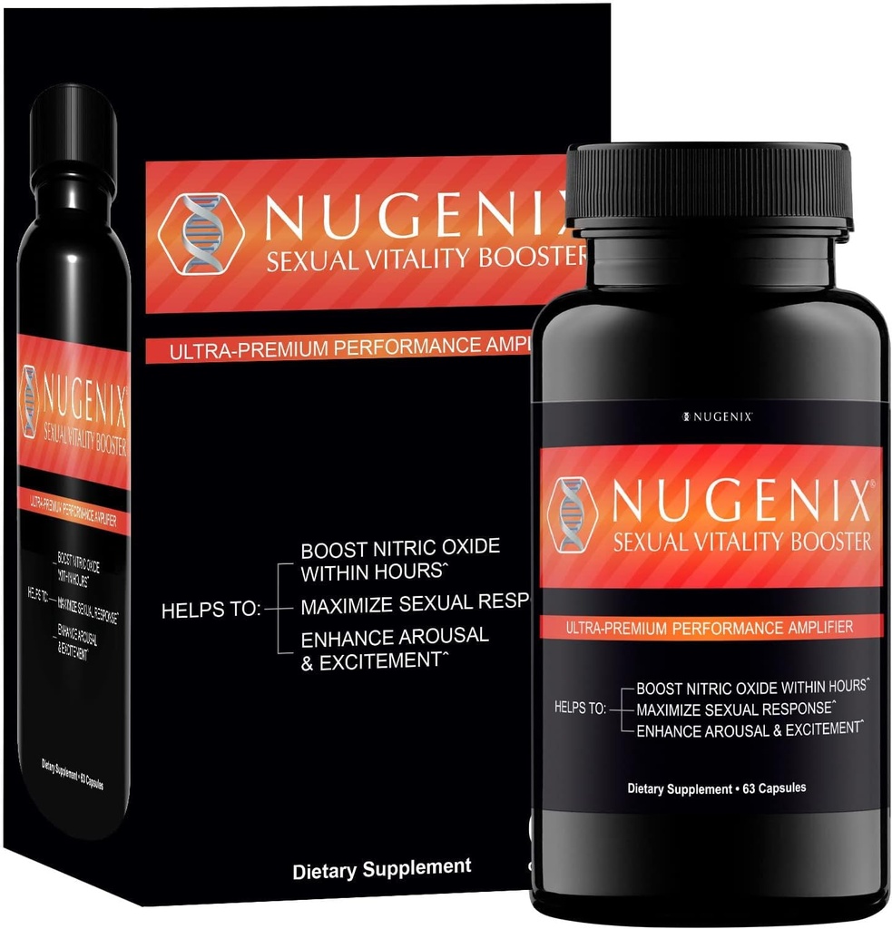 Nugenixの性的機能ブースター - 男性のための超優れたパフォーマンスアンプ - ニトリ酸化物サプリメント、63カプセル
