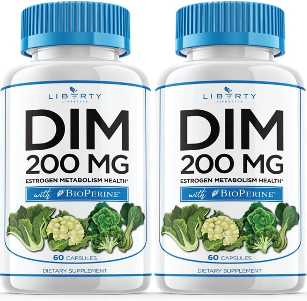 DIMの補足200mg - DIM ディインドルイルメタン プラスBioPerine - エストロゲンバランス, ホルモン更年期障害救済, アクネ治療, ビーガン - 120 カウント