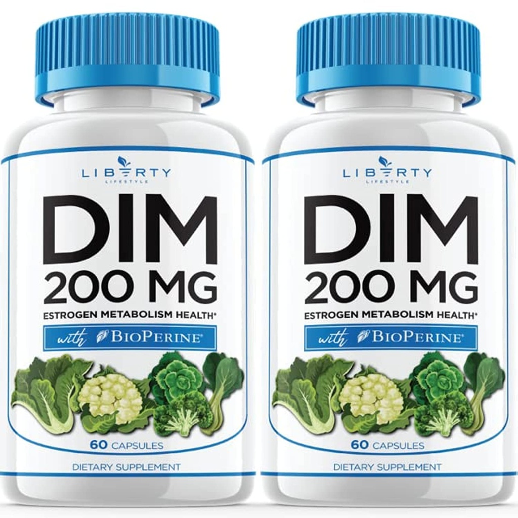 DIMサプリメント200mg - DIM Diindolylmethane Plus BioPerine - エストロゲンバランス、ホルモンの更年期緩和、アクネの治療、ビーガン - 120カウント