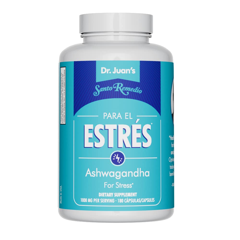 Santo Remedio Ashwagandha、ストレスサポート、食事療法の補足、サービングごとの1000のmg、180のカプセル、人工的な味無し、人工的な色無し、砂糖及びナトリウムの自由な、ベジタリアン