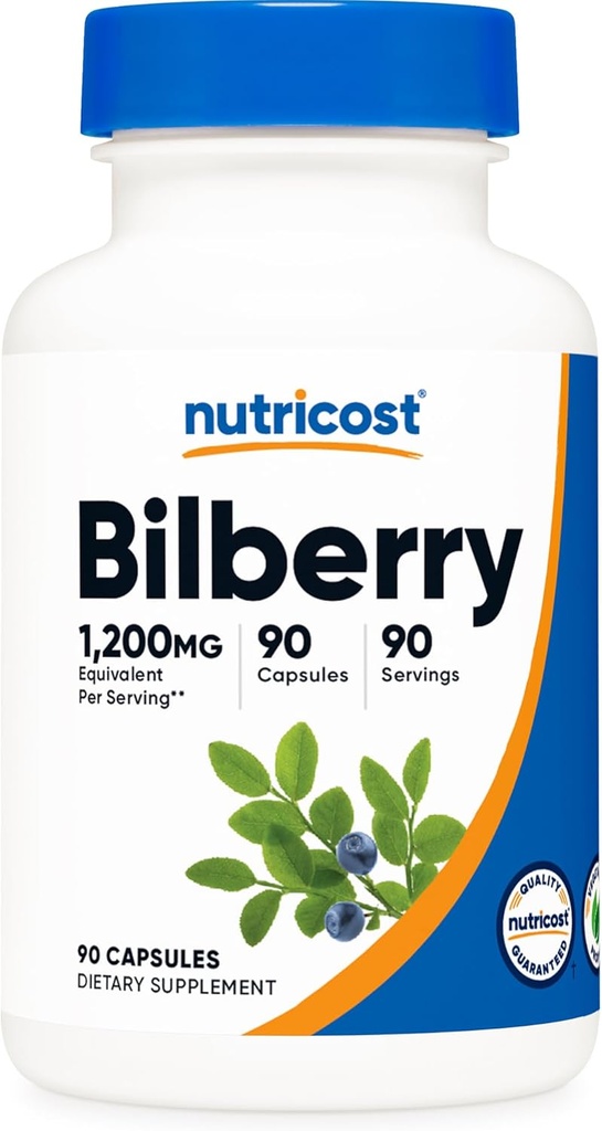 Nutricost Bilberryカプセル1200mg相当(90ベジタリアンカプセル) - グルテンフリー、非GMO