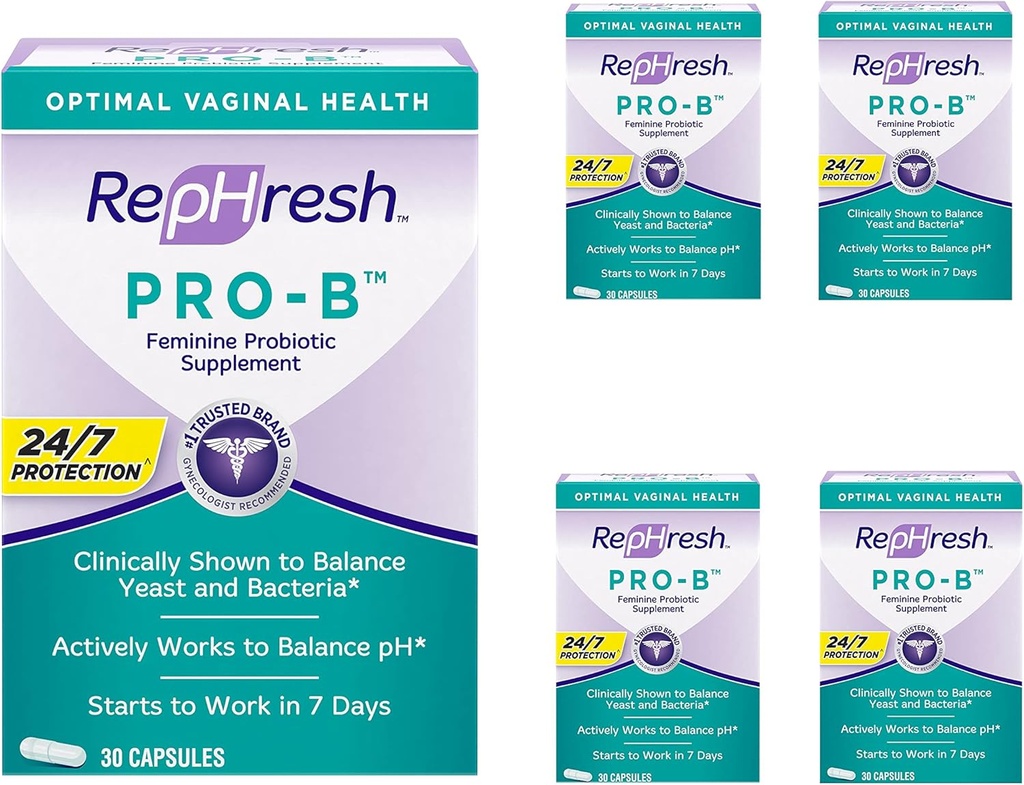 RepHresh Pro-B プロバイオティックフェミニンサプリメント - 5パック
