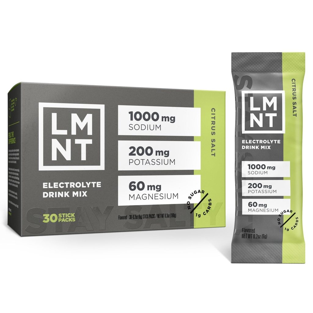 LMNTゼロシュガー電解液 - シトラスソルト | ドリンクミックス | 30カウント