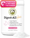 包括的ペットオーガニックダイジェストオールプラス:馬のプロバイオティクスパウダー - 1 Lb - 消化酵素とプロバイオティクスとプレバイオティクス - ガス、便秘と腸の健康のためのエキネ消化器サプリメント
